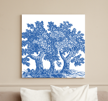 Blue magic tree Tree canvas print - TenStickers