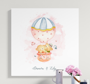 Cocktail canvas balloons and bears - TenStickers