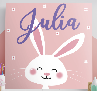 Cocktail canvas cheerful bunny design - TenStickers