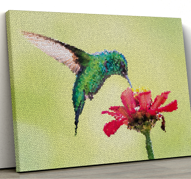 Colorful birds photo mosaic canvas - TenStickers