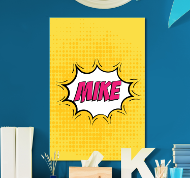 comic book name customisable canvas prints - TenStickers