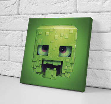 Creepy pixel art character framed gaming wall art - TenStickers