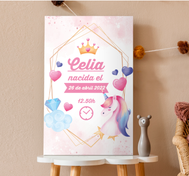 Crowned princess customisable canvas prints - TenStickers