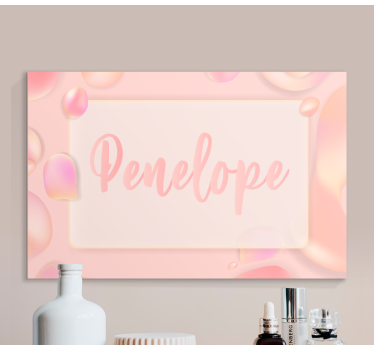 Custom canvas print elegant name showcase - TenStickers