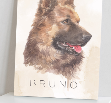 Dog wall art german shepherd portrait - TenStickers