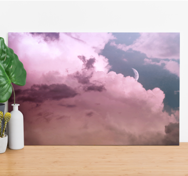 Dreamy cloudy night landscape canvas - TenStickers