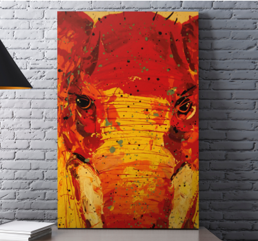 Elephant wallart vibrant elephant portrait - TenStickers