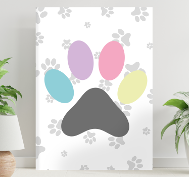Fantastic colorful  dog canvas pictures - TenStickers