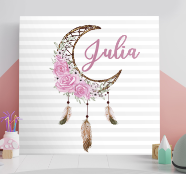 Flowers canvas moon flower arrangement - TenStickers