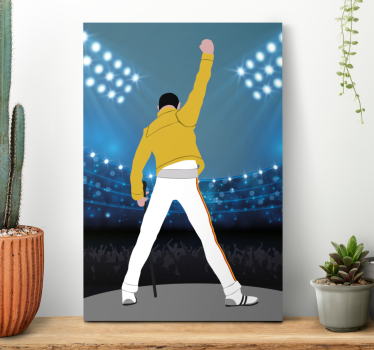 Freddie at Wembley Music canvas print - TenStickers