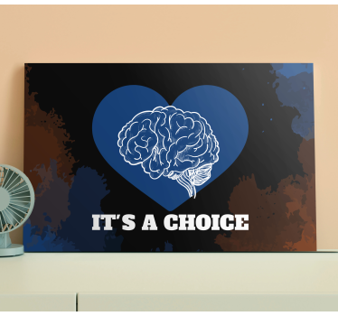 Heart and Brain inspirational canvas - TenStickers