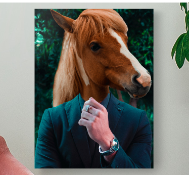 Horse wall art horse head portrait - TenStickers