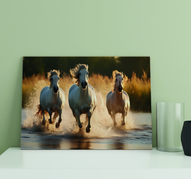 Horses running living room canvas print - TenStickers