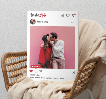 Instalove customized canvas print - TenStickers