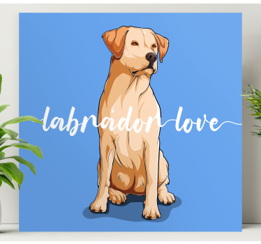 Labrador love wall art quote prints - TenStickers