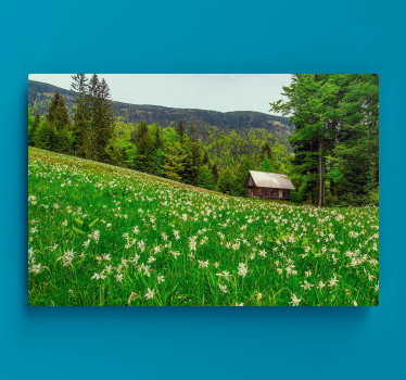 Landscape canvas charming country cabin - TenStickers