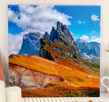 Landscape canvas majestic mountain range art - TenStickers