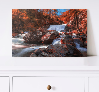 Landscape canvas mountain stream view - TenStickers