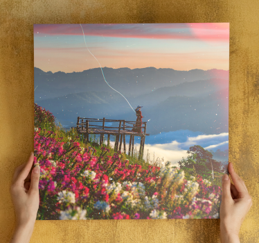 Landscape canvas mountain view tranquility - TenStickers