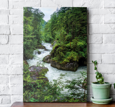 Landscape canvas of serene river scene - TenStickers