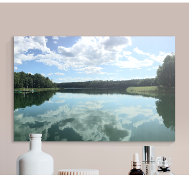 Landscape canvas reflective lake view - TenStickers