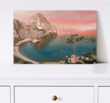 Landscape canvas seaside stone structure - TenStickers