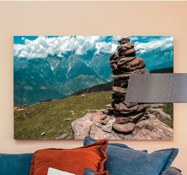 Landscape canvas stone stack structure - TenStickers