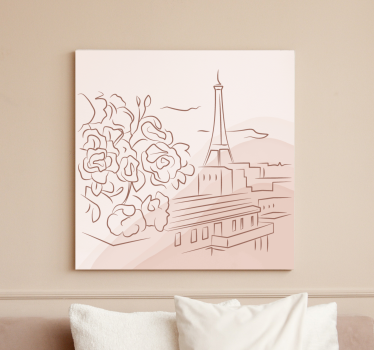 Minimalist Eiffel Tower canvas art - TenStickers
