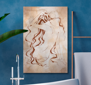 Modern toilet paper Bathroom wall art canvas - TenStickers