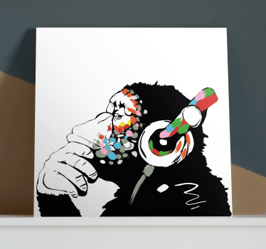 Monkey Music Banksy Canvas - TenStickers