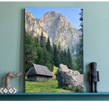 Mountainous forest scene landscape canvas - TenStickers