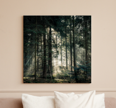 Nature forest with dark tones Tree canvas print - TenStickers