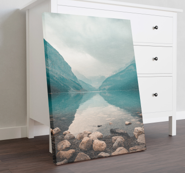 Peaceful water landscape canvas wall art - TenStickers