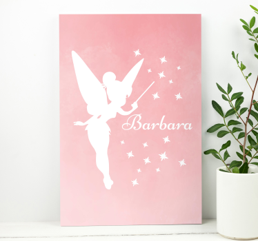 Customizable name fairy canvas prints - TenStickers