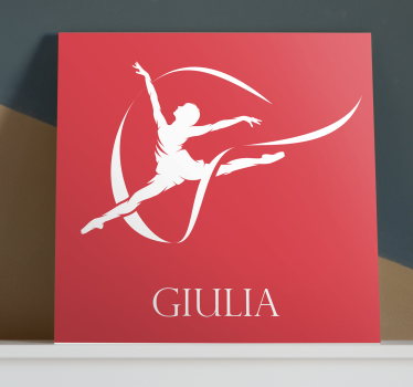 gymnast silhouette  customisable canvas prints - TenStickers