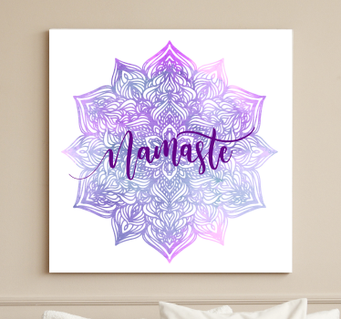 Purple Mandala Namaste mandala print wall art - TenStickers