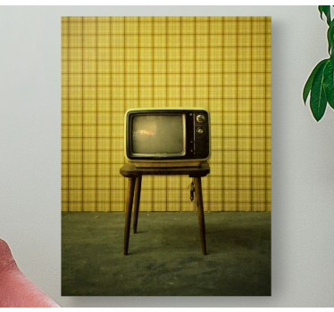 Retro canvas television stand - TenStickers
