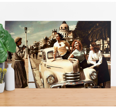 Retro canvas vintage auto appeal - TenStickers