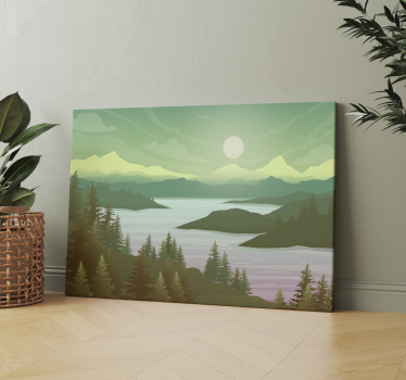 River and nature Tree canvas print - TenStickers