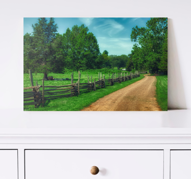 Serene country path landscape canvas - TenStickers