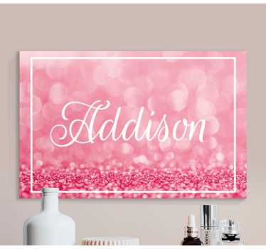 Shiny Pink gradient fluid  customisable canvas prints - TenStickers