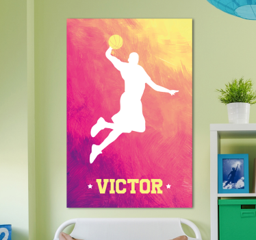 Silhouette Slam Dunk sports canvas art - TenStickers