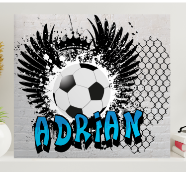 Sports canvas art soccer inspired design - TenStickers