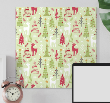 Stag canvas holiday deer design - TenStickers