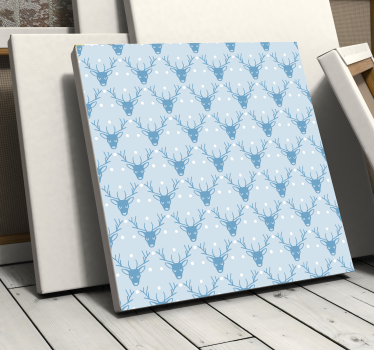 Stag canvas winter stag design - TenStickers