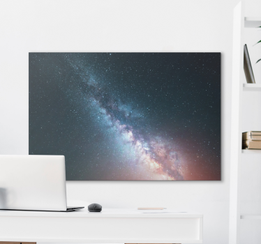 Star sky blue night modern art prints on canvas - TenStickers