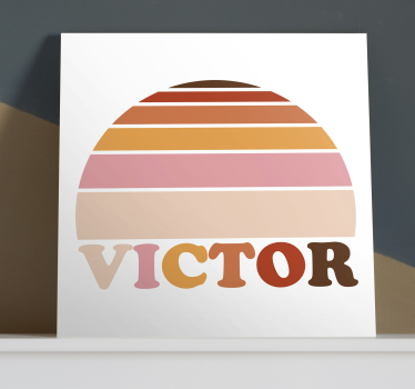 Sunset serenity retro canvas - TenStickers