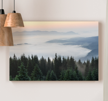 Tranquil mountain vista landscape canvas - TenStickers