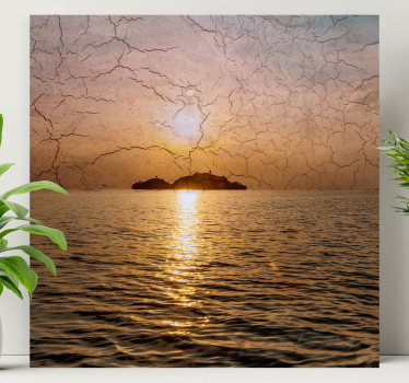 Twilight above the waves landscape canvas - TenStickers
