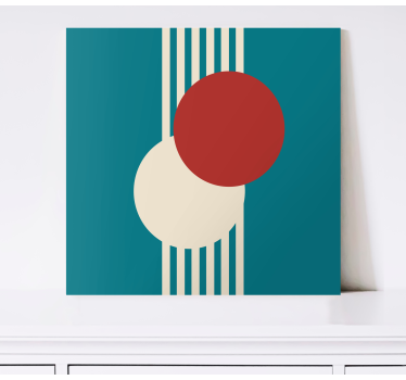 Two circles abstract art geometric canvas art - TenStickers